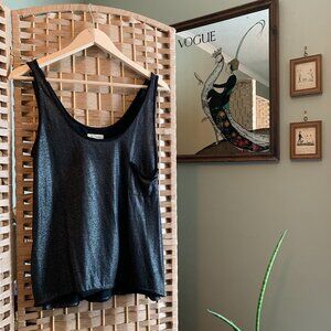 Silence and Noise Metallic Sparkle Tank Top